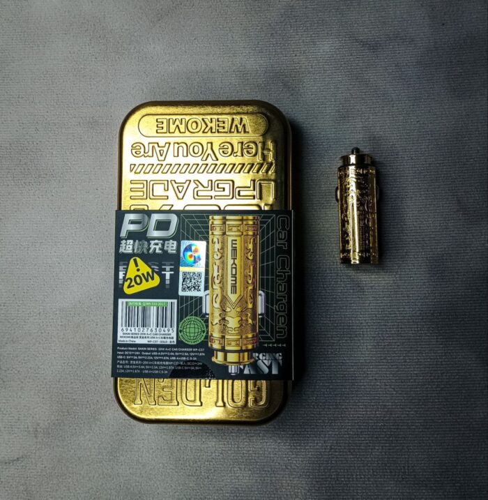 Автомобильное з/у Wekome WP-C37 USB+Type-C 20W CN Золотой — изображение 2