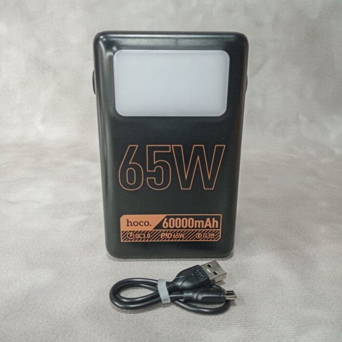 Power Bank 60000mAh Hoco J110A 3USB+2Type-C PD+QC3.0 65W CN Черный — изображение 2