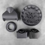 Электрический фен для волос Super Hair Dryer (HD08) (4 Насадки) CN Красный — изображение 4