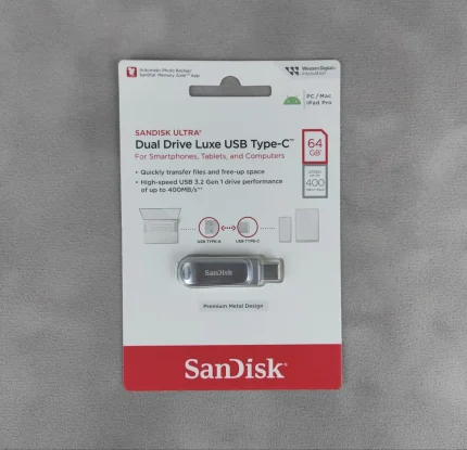 SanDisk Ultra Dual Drive Luxe 64 GB Серебряный