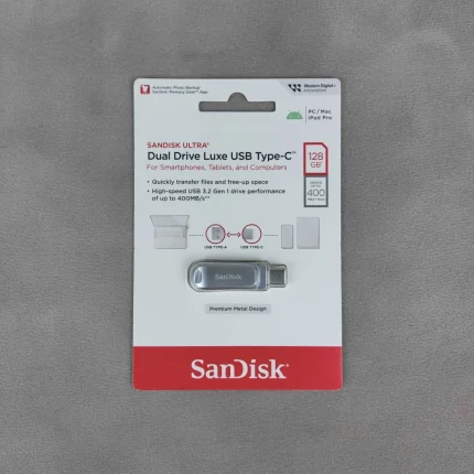 SanDisk Ultra Dual Drive Luxe Серебряный 128 GB